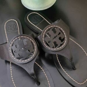 Tory Burch Black Leather Sandals